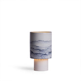 Stack Small Table Lamp in Midnight and Opaque White Watercolor