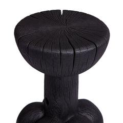 #6 Lobed Pedestal in Charred Oak