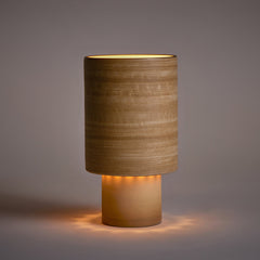 Stack Small Table Lamp in Hickory and Barley