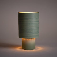 Stack Small Table Lamp in Oat and Penny Green