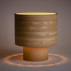 Stack Wide Table Lamp in Hickory and Barley