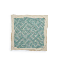 Chalet H Weave Tea Towels in Natural, Tomato, and Myrtle Green (Set of 3)