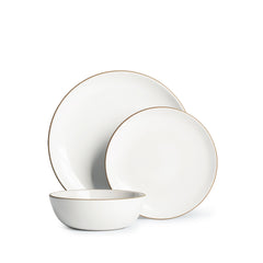 Opaque White 3-Piece Dinnerware Set