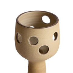 Small Lighthouse Candleholder in Oat and Hickory