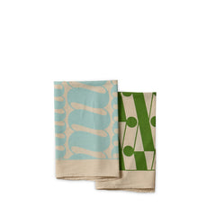 Tea Towels in Nimbus and Grass (Set of 2)