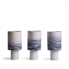 Stack Tall Table Lamp in Midnight and Opaque White Watercolor