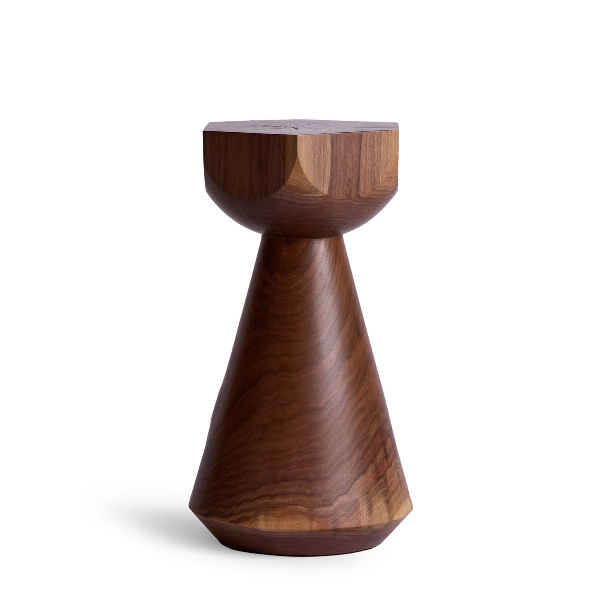 #5 6-Sided Facet Pedestal in Walnut