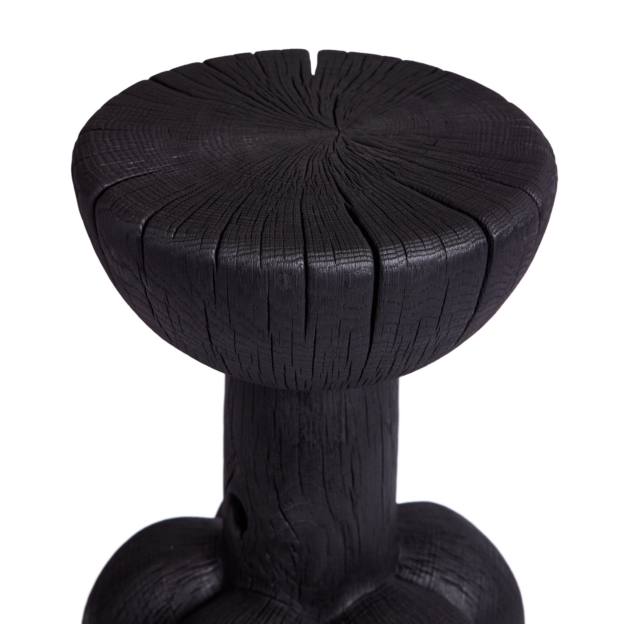 #6 Lobed Pedestal in Charred Oak