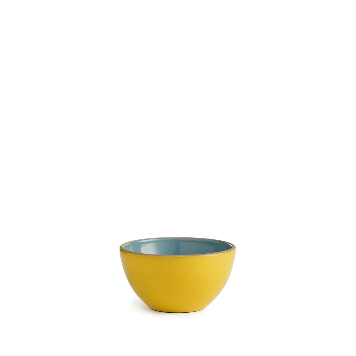 Kids Dessert Bowl in Wave Gloss/Zest Yellow