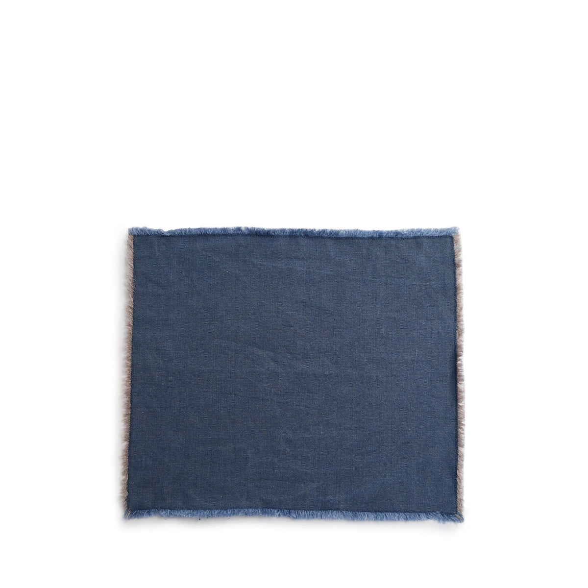 Linen Hopsack Placemat in Indigo Blue (Set of 2)