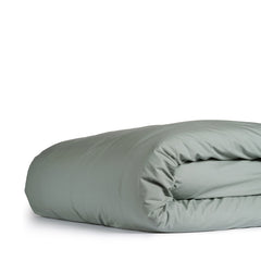 Percale Cotton Duvet Cover in Ash Gray