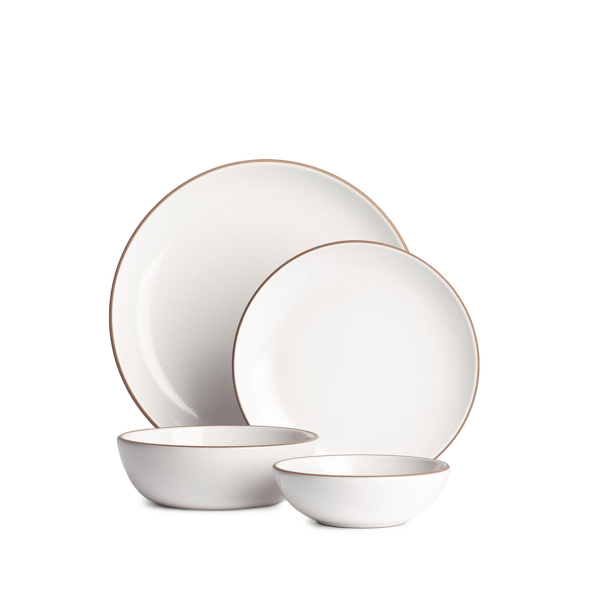 Opaque White 4-Piece Dinnerware Set