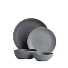 Indigo Slate 4-Piece Dinnerware Set